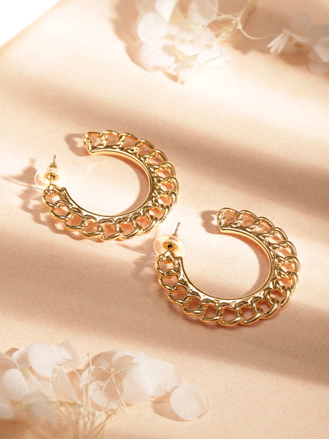 Rubans Set Of 2 Gold-Plated Contemporary Earrings