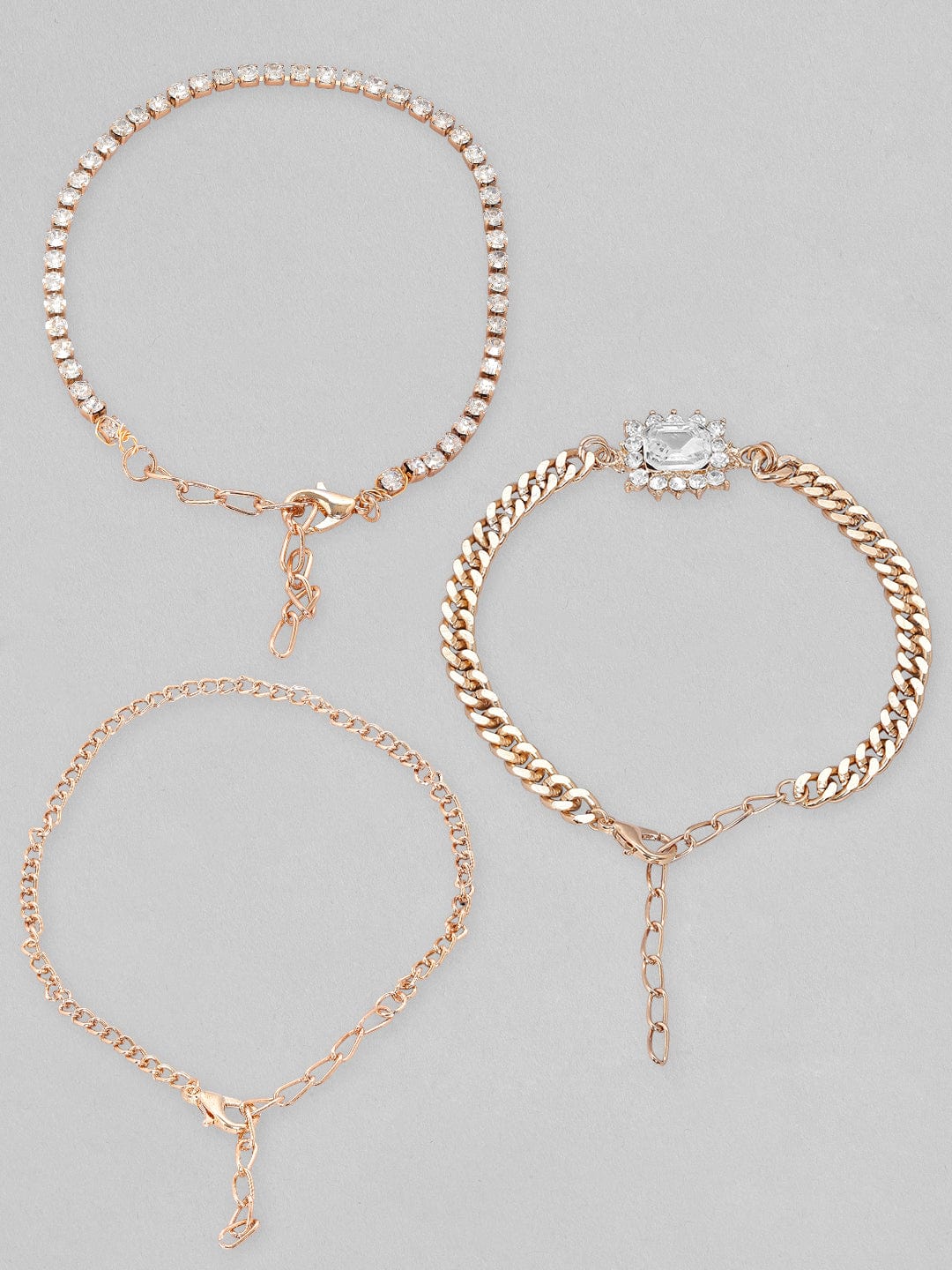 Rubans Modern Center Stone Stackable Bracelets